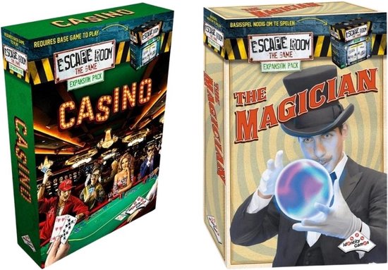 Afbeelding van het spel Uitbreidingsbundel - Escape Room - 2 Stuks - Uitbreiding Casino & Uitbreiding Magician