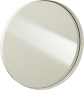 J-Line Spiegel Rond Boord Metaal Wit Large
