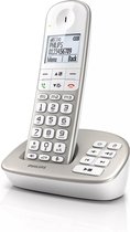 Philips Huistelefoon XL4951S/38 - Vaste Lijn - 1 Handset - Draadloos - met Antwoordapparaat - Handige Extra's voor Senioren - Wit