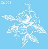 Temporary tattoo | tijdelijke tattoo | fake tattoo | roos | 60 x 60 mm