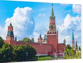 Uitzicht op de Spassky Toren van het Kremlin in Moskou - Foto op Dibond - 90 x 60 cm