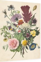 Boeket bloemen - Foto op Dibond - 60 x 80 cm