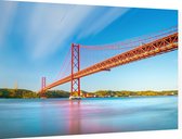 Ponte 25 de Abril over de Taag in Lissabon - Foto op Dibond - 60 x 40 cm