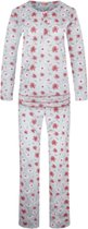 Dames pyjamaset met bloemenprint L 38-40 grijs/bruin