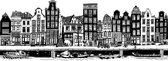 Poster - elles - Amsterdam - zwart wit - tekening - 30x40 cm