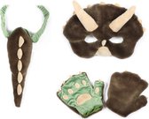 Wild & Soft Verkleedset dinosaurus - Masker - Staart - Handschoenen