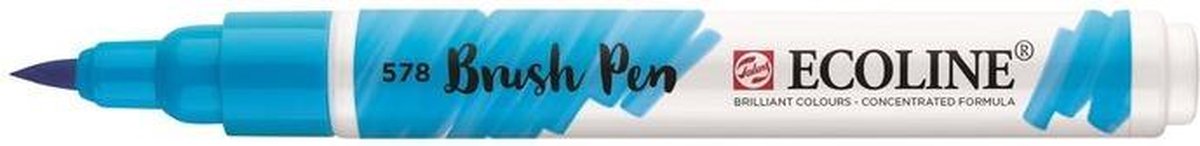 Brush pen - #578 - Hemelsblauw cyaan - Ecoline - 1 stuk