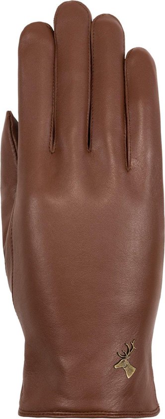 Gants en cuir doublure cachemire - cognac