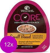 12x Wellness Core Hondenvoer Small Savoury Medleys Kip - Eend 85 gr