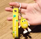 M & M  Karakter Sleutelhanger- 1 M&M Geel Sleutelhanger