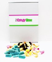 Veggie en Vegan Snoep & Snoepgoed mix doos - The Candy Box - Tropical snoep box - 0.5 KG uitdeel en verjaardag cadeau doos voor Mannen ,vrouwen en kinderen met: zoo mix, apenkoppen
