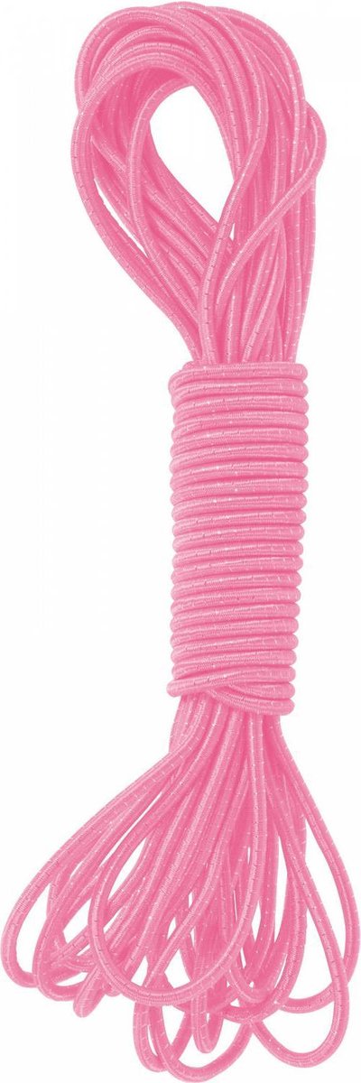 Springelastiek / elastiekenspel (elastisch springtouw) 10 meter ROZE met glitter (buitenspeelgoed springen / elastieken voor kinderen / buiten spelen, cadeau idee kinderfeestje / vakantie!)