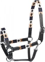 PFIFF PFIFF Chukka leren halster Pony Blau-Beige