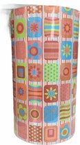 Inpakpapier Vrolijke Print Oranje- Breedte 30 cm - m lang - Breedte 30  cm