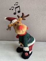 Rocking eland bewegend & muzikaal deuntje Jingle Bells 35 cm | YID-19030 | La Galleria