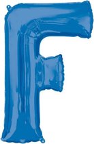 folieballon letter F 53 x 81 cm blauw