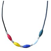 Ketting- Lang-Izabella- Gekleurd-Kunststof-80 cm-Rood-Geel-Blauw-Wit-Groen-Charme Bijoux