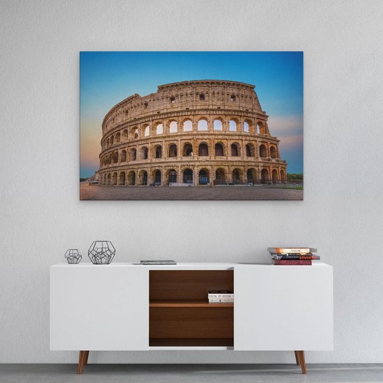 Artaza - Peinture sur toile - Colisée à Rome avec le ciel bleu - 90x60 - Photo sur toile - Impression sur toile