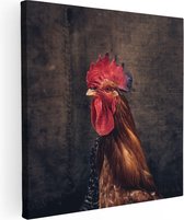 Artaza Toile Peinture Coq De Près - 40x40 - Klein - Photo Sur Toile - Impression Sur Toile