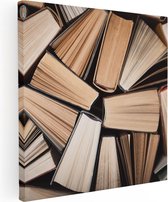 Artaza Peinture sur toile Boeken Pages ensemble – 40 x 40 – Klein – Photo sur toile – Impression sur toile