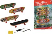 Simba Vinger Skateboard - 4 stuks set - 8 cm - Vanaf 5 jaar - Speelfiguren