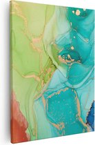 Artaza - Peinture sur Toile - Art Abstrait - Marbre Coloré - 80x100 - Groot - Tableau sur Toile - Impression sur Toile