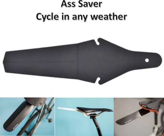 Ass Saver - Spatbord mountainbike of racefiets - Achterspatbord  - Lichtgewicht (slechts 18 gram) - Ass saver flexibel opvouwbaar voor opberging in achterzak - (Incl gratis verzending)