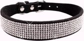 Honden halsband - katten hals band - zwart - xs