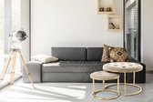 Mooyak - Set van 2 Hockers Becky -  Taupe / Goud