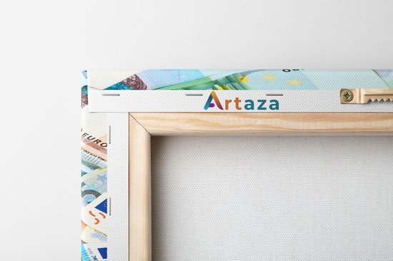 Artaza Peinture sur toile Billets d'argent en Euro - Billets - 60x90 - Photo sur toile - Impression sur toile