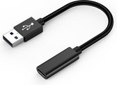 NÖRDIC C-OTG5 USB-C naar OTG USB-A mini adapter - 15 cm - Zwart