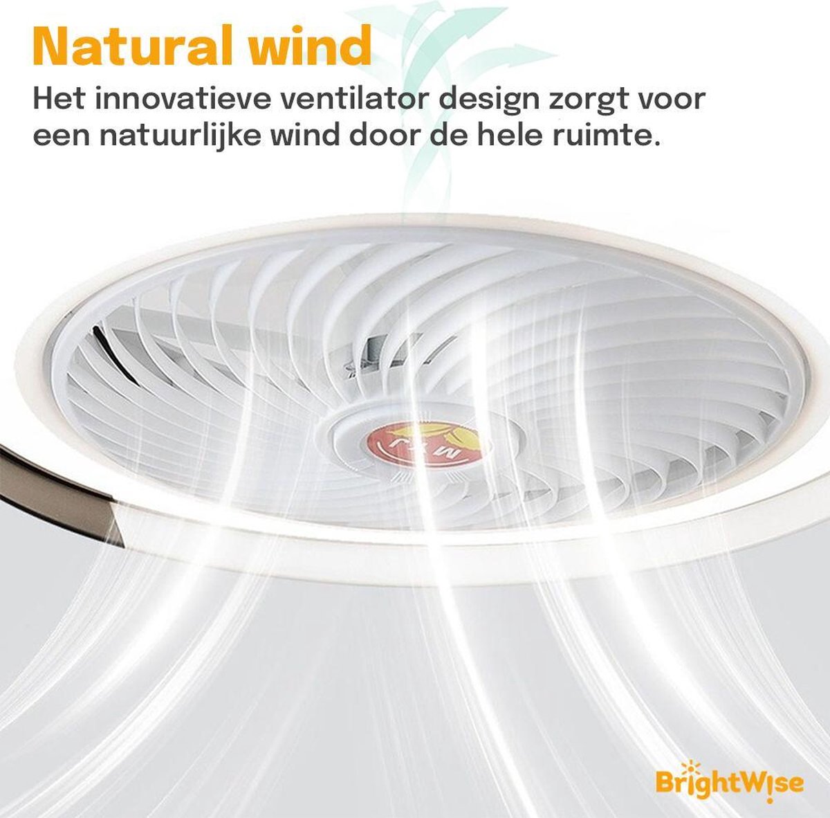 Plafondventilator Vik met verlichting - 107cm - 6 snelheden- Afstandsbediening - Zilver | Klanten geven ons een 5/5 | De Ventilatorenbaas.nl