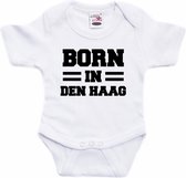 Born in Den Haag tekst baby rompertje wit jongens en meisjes - Kraamcadeau - Den Haag geboren cadeau 68 (4-6 maanden)