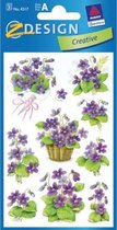 stickers Lelietjes junior papier paars/groen 30 stuks