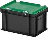 Combicolor dekselbak - 300x200xH190mm - zwart-groen
