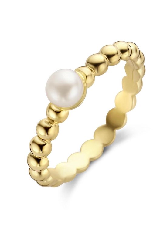 Casa Jewelry Ring Oyster van zilver goud verguld maat 56