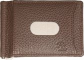 Royal Leather - RFID Anti-skim leer Portemonnee - Bankpashouder - Money Clip met Muntenvak - Bruin