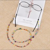 Brillenkoord  -cadeau voor juf -cadeau voor lerares -brillenkoord met kleurtjes| kleuren | Bril | Koord | Zonnebril | brillenketting -zonnebrilkoord -kralenkoord- zonnebril touwtje