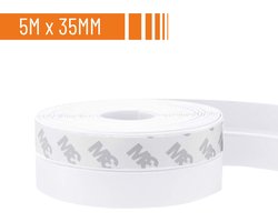 Simple Fix Tochtstrip Deuren - 5m x 3,5cm - Wit - Tochtstopper voor Deur en Raam - Zelfklevende 3M-plaklaag - Isolerend - Tochtband