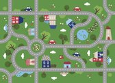 verkeerskleed junior 150 x 100 cm vinyl groen