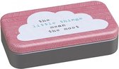 bureaudoosje met inhoud Wolkje 11 cm roze