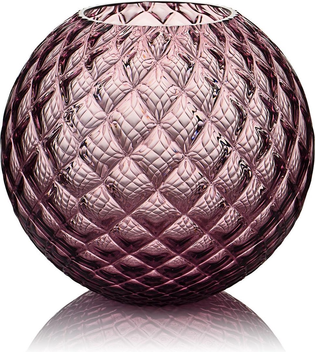 Handgemaakte Dahlia bolvaas 15cm - Paars