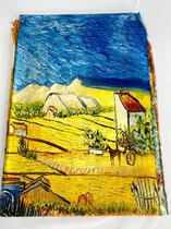 Vincent van Gogh De oogst (La moisson) wintersjaal 2 kanten print