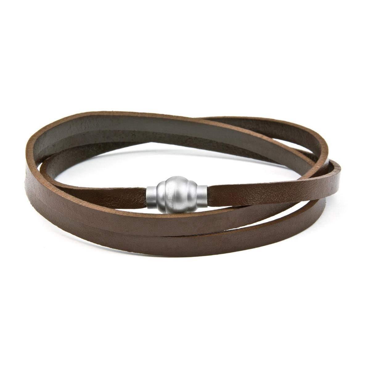 Di Lusso - Armband Abel - Leder - Bruin - Heren - 60 cm
