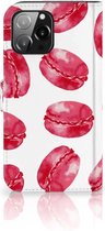 Magnétique Etui Housse pour iPhone 13 Pro Max Portefeuille Macarons Roses