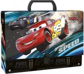 opbergkoffer Cars junior 33 x 24 cm karton zwart/rood