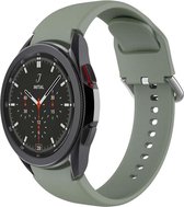 Samsung Galaxy Watch 4 - Luxe Silicone Bandje - Licht Groen - Small - 20mm