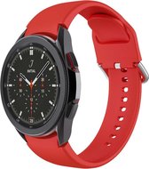 Samsung Galaxy Watch 4 - Luxe Silicone Bandje - Rood - Small - 20mm