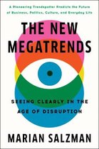 Boek 'The New Megatrends' van Marian Salzman, met een gestileerd oog symbool in roze, oranje, geel, groen en blauw.