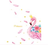 Muursticker Flamingo  - Kinderkamer  - Muurdecoratie - Wandsticker - Sticker Voor Kinderen 60×90CM 1